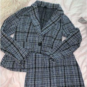 Tweed blazer and skirt 2 piece suit size XS